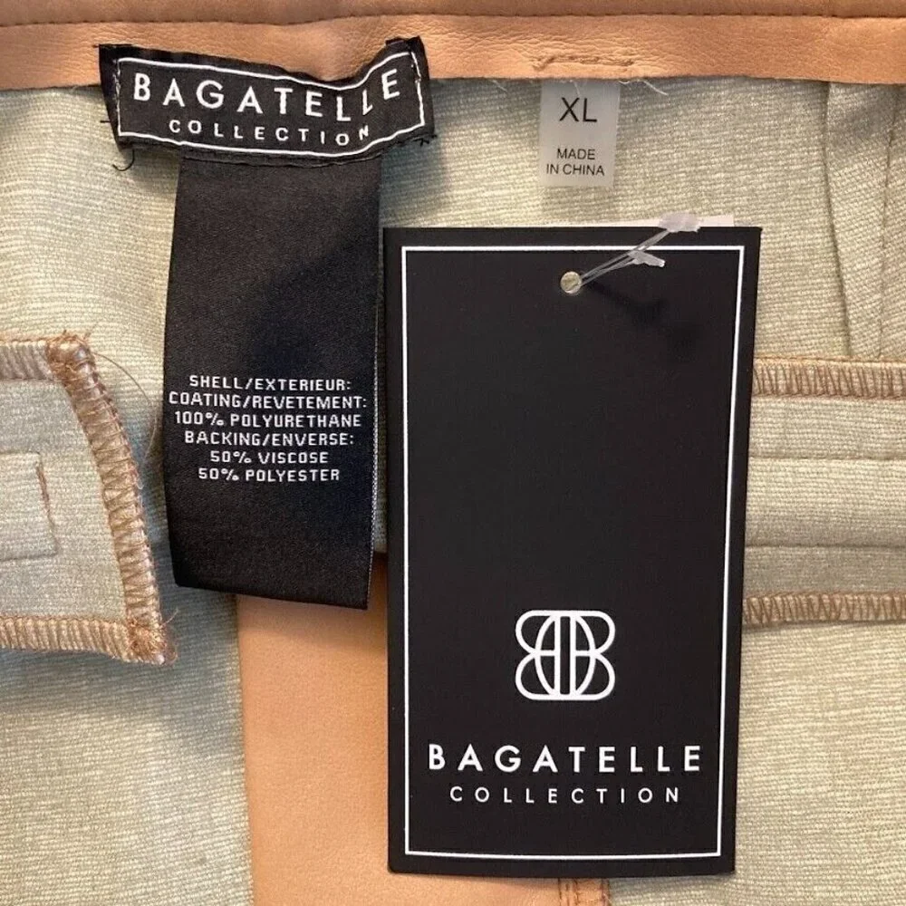 Bagatelle Vegan Leather Cropped Pants City Preppy Mob Wife Party Academia XL